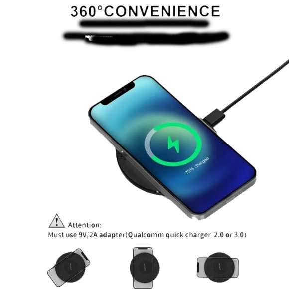 LCF Ultra-Thin 10-15Watt Desktop Fast Charging Multifunctional Wireless Charger - Picture 3 of 8